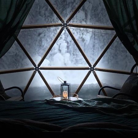 Aurora Igloo Fireplace-Heated Tents In A Secret Forest With Private Jacuzzi And Shared Sauna Bathroom And Dog Friendly Rovaniemi Kültér fotó