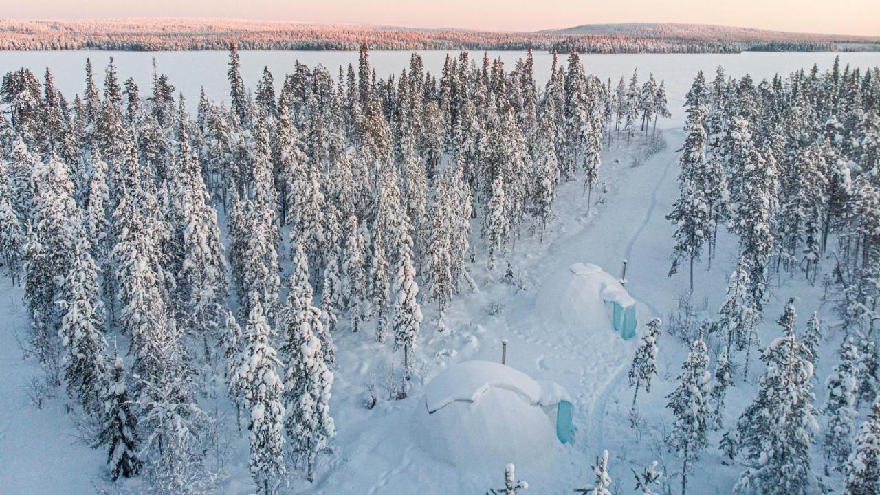 Aurora Igloo Fireplace-Heated Tents In A Secret Forest With Private Jacuzzi And Shared Sauna Bathroom And Dog Friendly Rovaniemi Kültér fotó